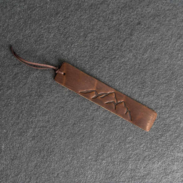Mountain Range - Leather Bookmark with Tassel