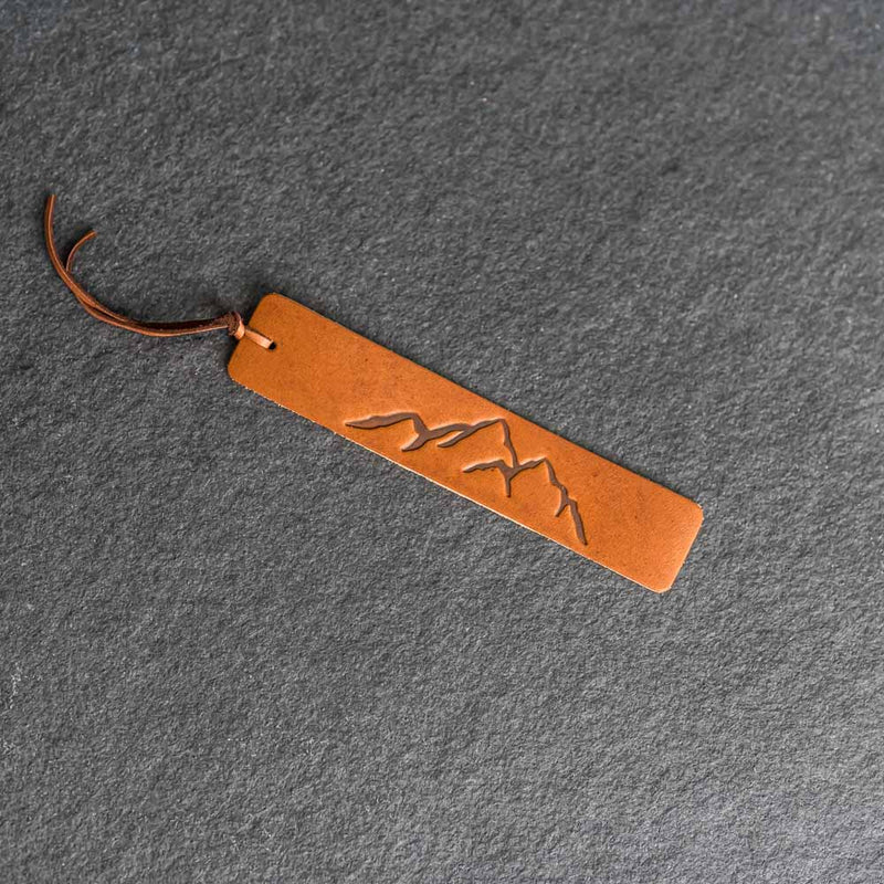 Mountain Range - Leather Bookmark with Tassel