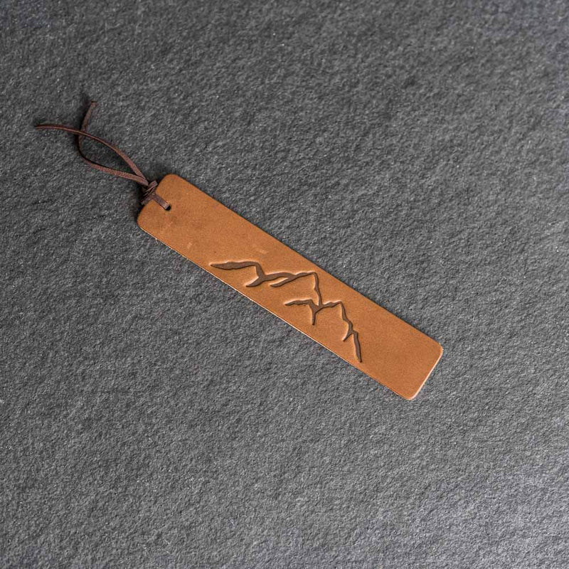 Mountain Range - Leather Bookmark with Tassel