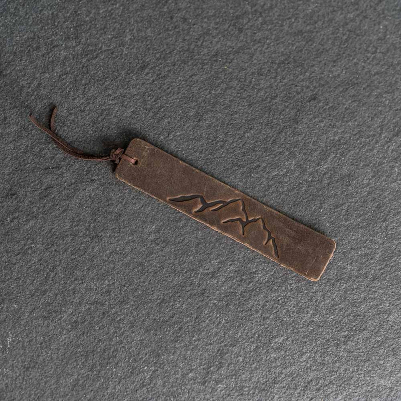 Mountain Range - Leather Bookmark with Tassel