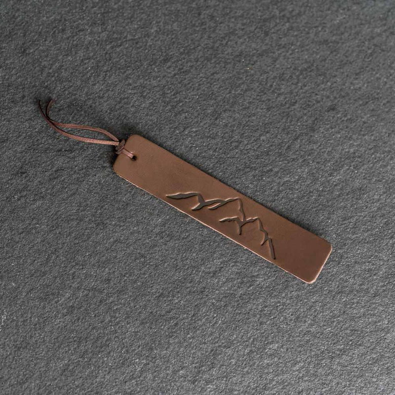 Mountain Range - Leather Bookmark with Tassel