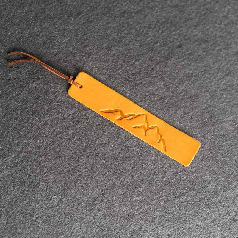 Mountain Range - Leather Bookmark with Tassel