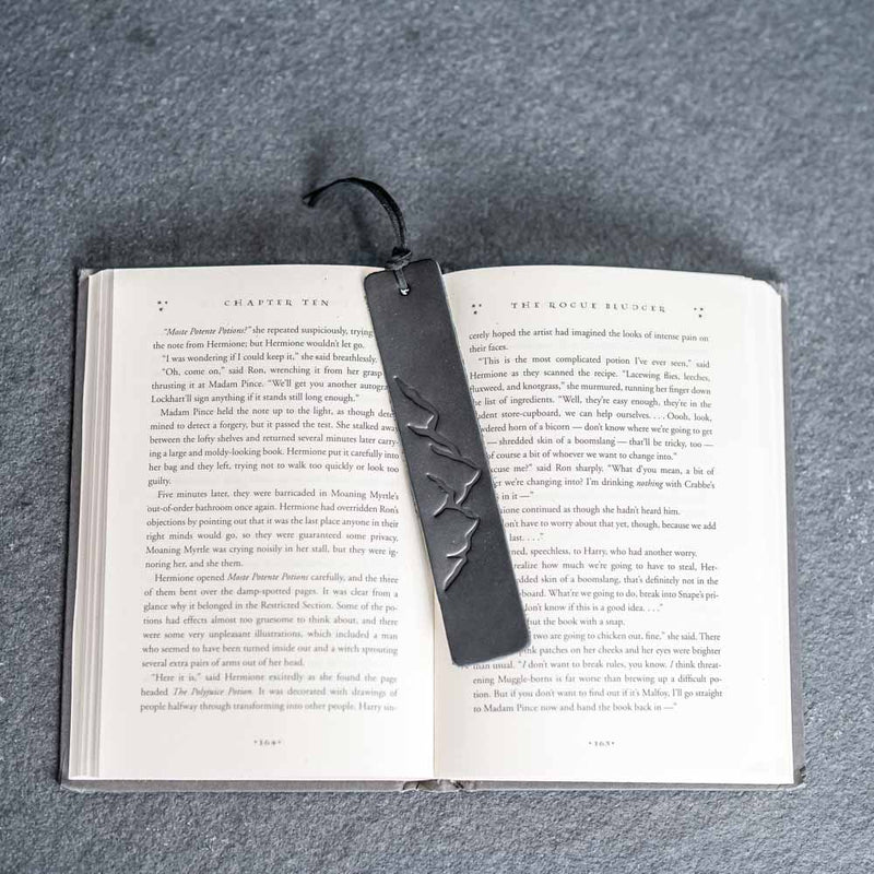 Mountain Range - Leather Bookmark with Tassel