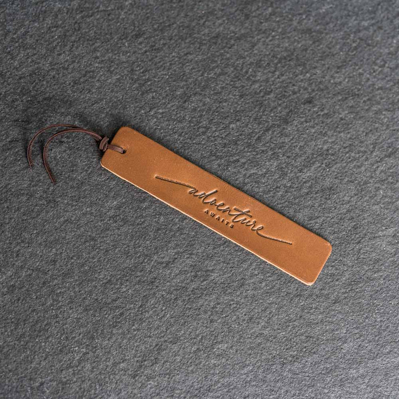 Adventure Awaits - Leather Bookmark with Tassel