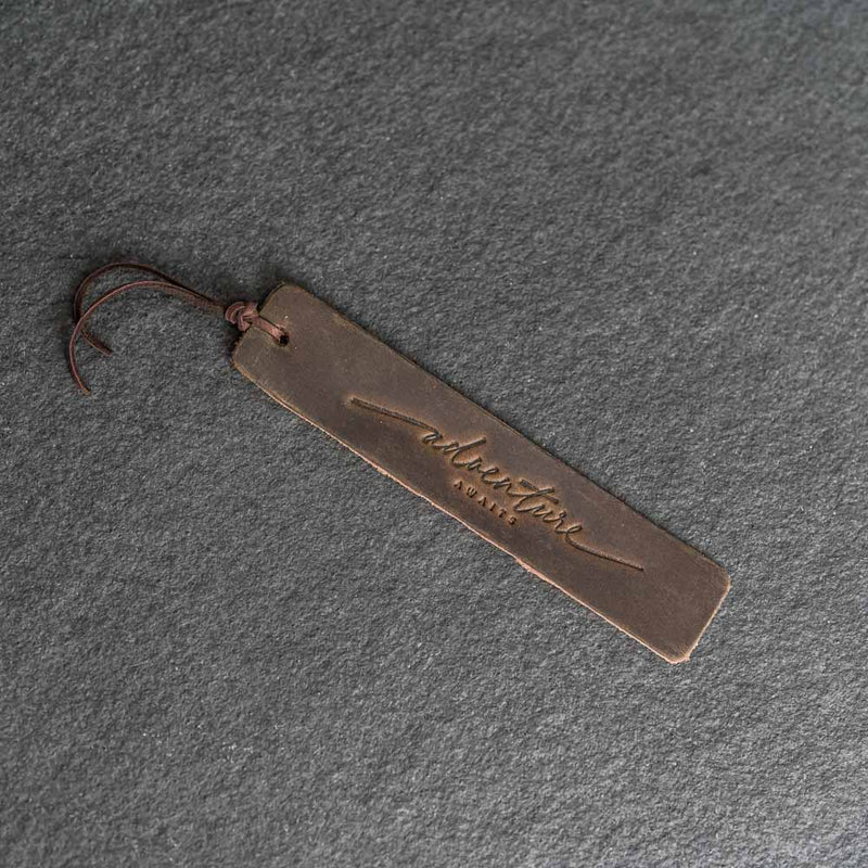 Adventure Awaits - Leather Bookmark with Tassel