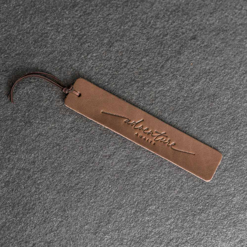 Adventure Awaits - Leather Bookmark with Tassel