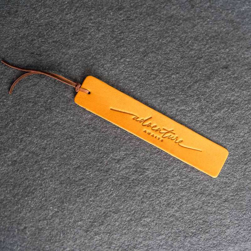 Adventure Awaits - Leather Bookmark with Tassel