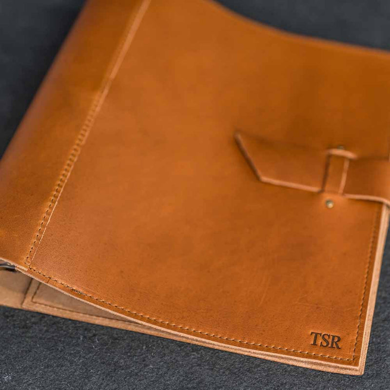 Personalized Leather 3-Ring Binder