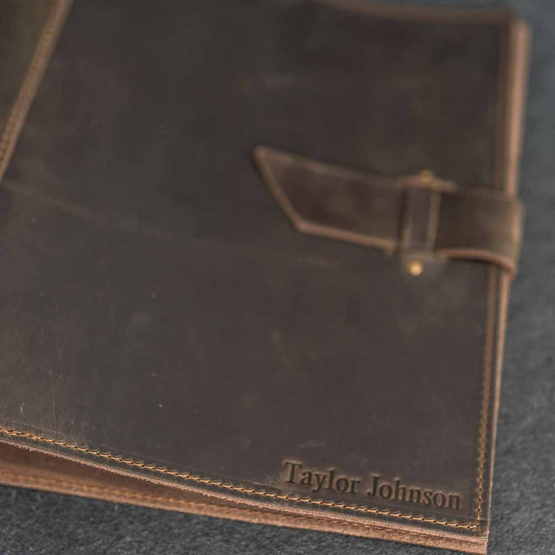Personalized Leather 3-Ring Binder