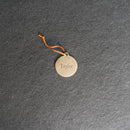 Personalized Leather Stocking Tag or Ornament - Circle