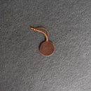 Personalized Leather Stocking Tag or Ornament - Circle