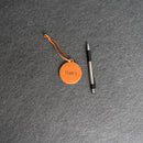 Personalized Leather Stocking Tag or Ornament - Circle