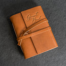 Personalized 6x8 Leather Wedding Guest Book