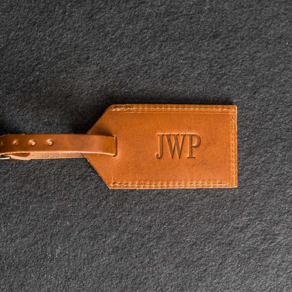 Personalized Leather Luggage Tags with Address Card Insert – Ox & Pine