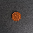 Ox & Pine Shield Design Leather Challenge Coin or Token