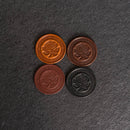 Rose Design Leather Challenge Coin or Token
