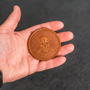 Skull Design Leather Challenge Coin or Token