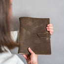 Classic 8x10 Personalized Leather Journal with Buckle Closure