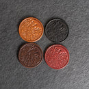 Floral Stamp Leather Magnet