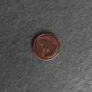 Fish Stamp Leather Magnet