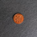 Compass Stamp Leather Magnet