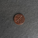 Compass Stamp Leather Magnet