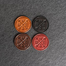 Compass Stamp Leather Magnet