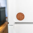 Floral Stamp Leather Magnet