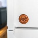 Bear Stamp Leather Magnet