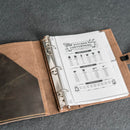Personalized Leather 3-Ring Mini Recipe Binder with Recipe Cards