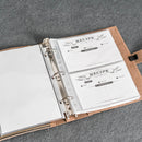 Personalized Leather 3-Ring Mini Recipe Binder with Recipe Cards
