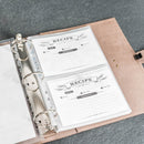 Personalized Leather 3-Ring Recipe Binder with Recipe Cards