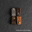 Leather Clothing Tabs - Handmade Stamp Design