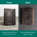Bell’avant Classic Personalized Leather Pocket Journal with Professional Elastic Closure