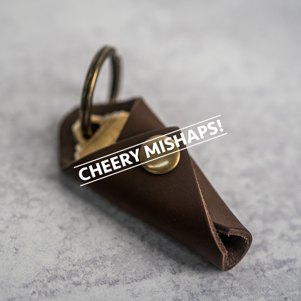 Cheery Mishap Personalized Leather Key Wrap Keychain | Motorcycle Keychain