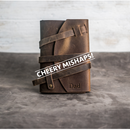 Cheery Mishaps - Refillable Leather Adventure Journal with Wrap Closure