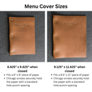 Leather Menu Cover with Chicago Screws - Soft Cover