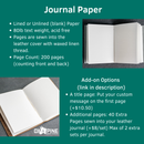 Classic Personalized Leather Journal with Professional Elastic Closure