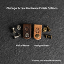 Leather Clothing Tabs - Knitting Needles Stamp Design