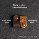 Leather Clothing Tabs - Handmade Stamp Design
