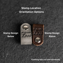 Leather Clothing Tabs - Made with Love Stamp Design