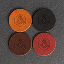Sir Heroscape Leather Coasters - Individual or Set of 4