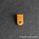 Leather Clothing Tabs - Knit Fast Die Warm Stamp Design