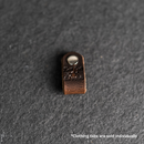 Leather Clothing Tabs - Knit Fast Die Warm Stamp Design