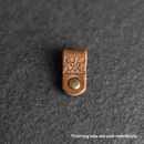 Leather Clothing Tabs - Knit Fast Die Warm Stamp Design