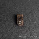 Leather Clothing Tabs - Knit Happens Stamp Design