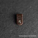 Leather Clothing Tabs - Knit Happens Stamp Design