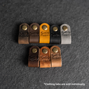 Leather Clothing Tabs - Knit Happens Stamp Design