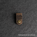 Leather Clothing Tabs - Knit Happens Stamp Design