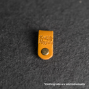 Leather Clothing Tabs - Knit Happens Stamp Design